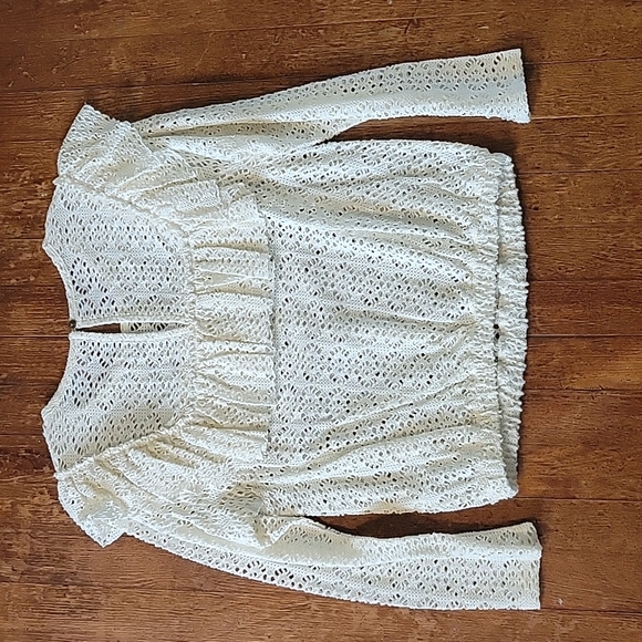 NWOT Free People Cream Top M - Picture 4 of 4